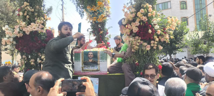 حضور اعضای محترم هیات رئیسه واحد شهریار در مراسم تشییع با شکوه شهید محمد روشن